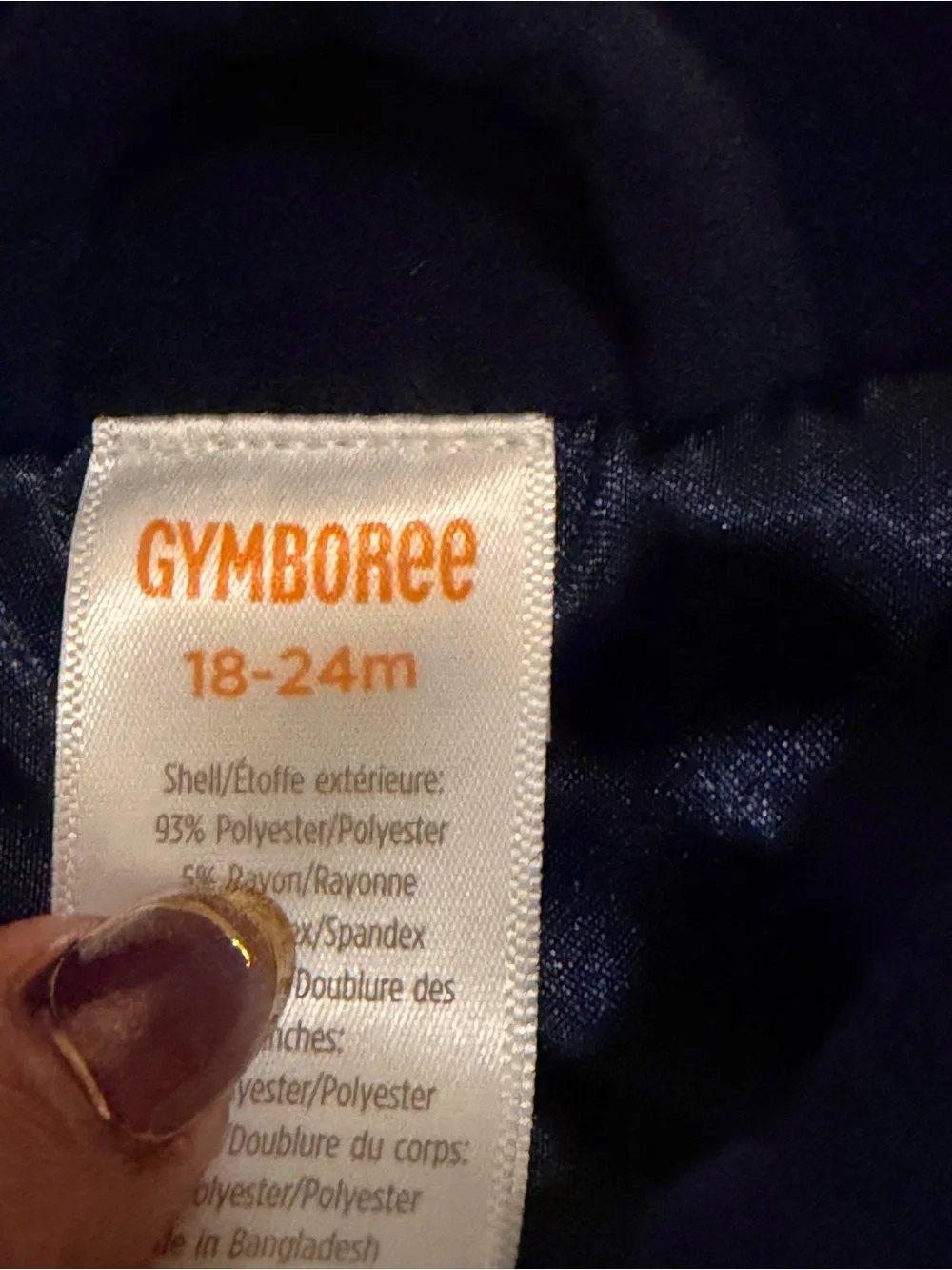 Gymboree Toddler Girls Navy Blue Bow Dress Coat 18–24M NWT